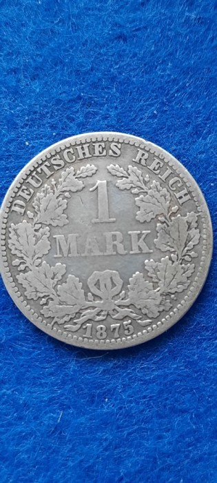 GERMANIA 1 MARK 1875 A , argint