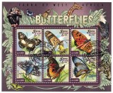 Cumpara ieftin Timbre Sierra Leone 2015 - Fluturi/Colita, Colectie Postala