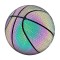 Minge reflectorizanta de baschet, diametru 24 cm, din piele sintetica, multicolor
