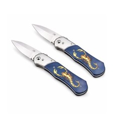 Set de doua cutite automate, DEPOX&reg;, design compact, 24 cm, bleumarin