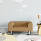 Canapea pentru copii, maro, 50x40x26,5 cm, catifea GartenMobel Dekor, vidaXL