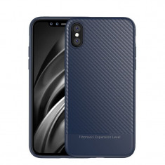 Husa Huawei P20 Lite - IPaky Carbon Fiber Blue foto