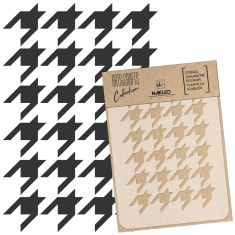 Reutilizabil Șablon - Craft - Scrapbooking // HOUNDSTOOTH - A4 (21x30cm)