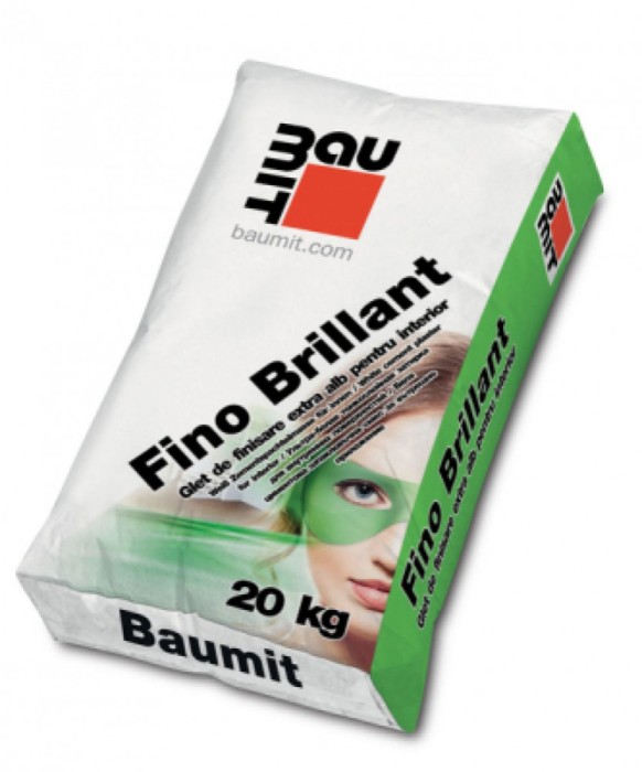 Glet de ciment alb pentru interior Baumit FinoBrillant 20KG