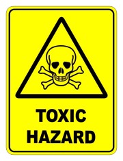 Toxic Hazard Warning Safety Sign foto