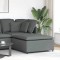 Modul taburet modular pentru canapea, gri &icirc;nchis, 100x100x48 cm