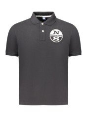 North Sails Tricou polo barbati, cu imprimeu cu logo, Regular fit, Negru, S foto