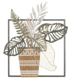 Mauro Ferretti Vaza Panou Fier cm 54X6,4X62,9 | Aosom Romania