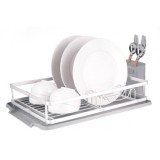 Suport de bucatarie pentru vase cu scurgator, compartimentat, 39.5x28.5x9cm