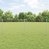 Cumpara ieftin Gard din plasa impletita cu stalp 25 x 0,8 m Otel Galvanizat