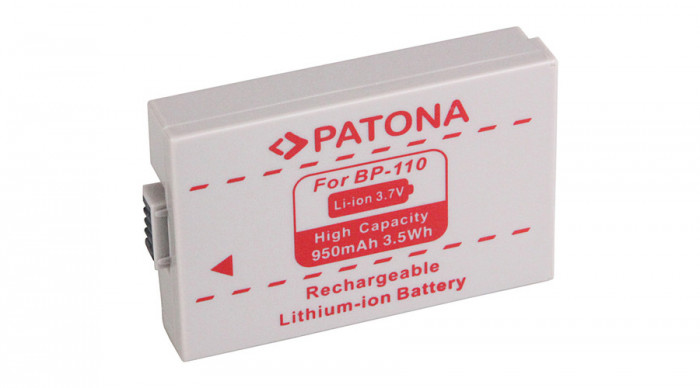 Baterie Canon BP-110, HF R26, HF 28, HF 206 950mAh / 3.7V / 3.5Wh Li-Ion - Patona