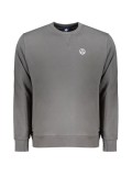 Bluză bărbați fară fermoar cu decolteu la baza g&acirc;tului și logo, Gri &icirc;nchis, S, M, XL