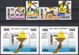 St. Vincent 1990- C&acirc;știgători ai Jocurilor Olimpice-Seul 1988,Serie+2 Colite,MNH, Nestampilat