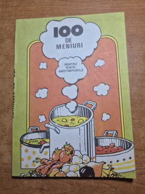 carte de bucate - 100 de meniuri pentru toate anotimpurile - din anul 1987 foto