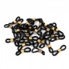 Set 10 clipsuri siliconice pentru ochelari 20 mm Negru auriu, Crisalida