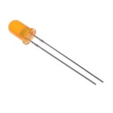 LED 5mm Portocaliu Difuz, 605nm, 40mcd, 1.6-2.6V, 20mA, THT, 100 buc