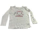 Bluza copil, culoarea alb model cu pisica , 6-7 ani 122cm