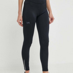 Under Armour leggins de alergare Fly Fast 3.0 culoarea negru, neted, 1369773