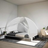 VidaXL Plasa ț&acirc;nțari Mongolia cu uși, 220 ochiuri alb 200x150x140 cm