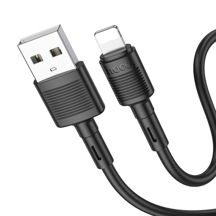 Cablu Hoco X83, USB-A la Lightning, 2.4A, 1m, Negru