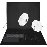 Cumpara ieftin Kit studio foto cu set de lumina si fundal