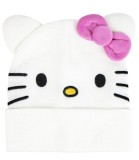 Șapcă de iarnă pentru copii HELLO KITTY albă cu fundiță roz