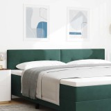 Tăblie LED tapițată cu butoane verde &icirc;nchis 100 cm catifea