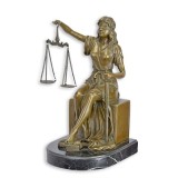 Justitia-opritor carti din bronz cu un soclu din marmura BF-16
