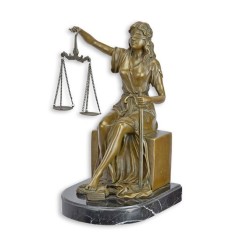 Justitia-opritor carti din bronz cu un soclu din marmura BF-16
