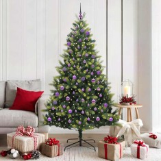 vidaXL Brad de Crăciun artificial cu ramuri articulare 300 LEDs 180 cm 3395997