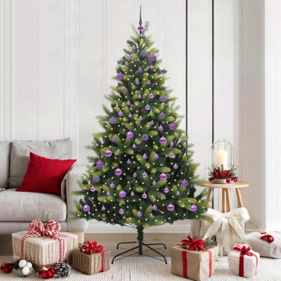 vidaXL Brad de Crăciun artificial cu ramuri articulate 300 LED-uri 3395997 foto