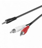 Cablu tata Jack 3.5 mm stereo la 2x tata RCA 5m Goobay