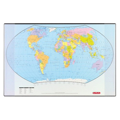 Mapa pentru birou Herlitz, Harta lumii, 70 x 45 cm