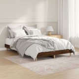 VidaXL Cadru pat fără saltea stejar maro 120x190 cm, lemn prelucrat