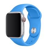 Curea din silicon albastru clasic pentru Apple Watch 42/44/45 mm, marimea M/L, seriile 1,2,3,4,5,6,7,8
