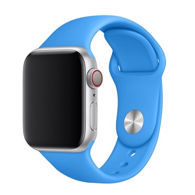 Curea din silicon albastru clasic pentru Apple Watch 42/44/45 mm, marimea M/L, seriile 1,2,3,4,5,6,7,8 foto