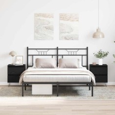 vidaXL Dulap de noapte cu sertar 2 pcs Stejar negru 40 x 35 x 50 cm 863487