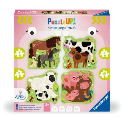 Ravensburger - Puzzle Up animale de la ferma 4 puzzle contur 4 6 8 10 piese foto