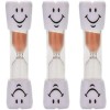 Set 3 clepsidre pentru perierea dintilor, 3 minute, 10 x 2.5 cm, portocaliu