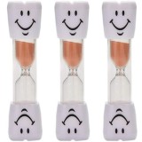 Cumpara ieftin Set 3 clepsidre pentru perierea dintilor, 3 minute, 10 x 2.5 cm, portocaliu