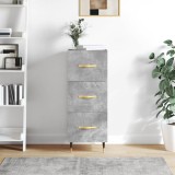 vidaXL Servantă, gri beton, 34,5x34x90 cm, lemn compozit