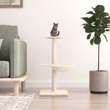 VidaXL Ansamblu de pisici cu st&acirc;lpi din funie de sisal, crem, 72 cm