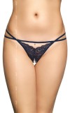 Bikini Sexy G-String cu Bijuterie Crotchless Albastri S/M, Softline