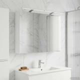 vidaXL Dulap cu oglindă pentru baie cu raft Alb 100 x 14,5 x 70 cm 889127