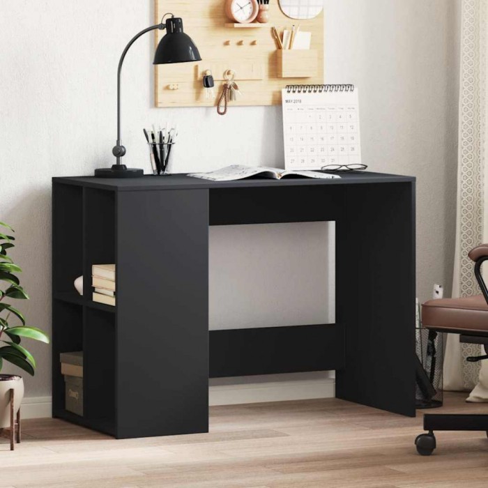 Gossi birou, negru, 102x50x75 cm, lemn prelucrat