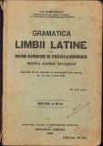 C652 Gramatica limbii latine cu noțiuni elementare de stilistică și versificație pentru cursul secundar de Th Simenschy, 1935, Imprimeria Chișinău