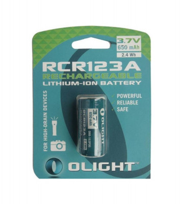 Baterie reincarcabila Olight RCR123A 650mAh 3.7V-Conținutul pachetului 1x Blister foto