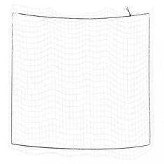 vidaXL Plasă de remorcă cu funie elastică, alb, 3x3 m, PP