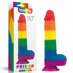 9' Prider - Dildo Realistic Multicolor din Silicon, 22,5 cm