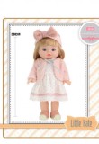 Cumpara ieftin Papusa Little Kate cu bentita, rochie, pulover si incaltari detasabile, 38 cm